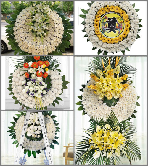 山东泰安岱岳区道朗镇西山村花圈速递